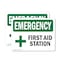 Signmission First Aid Station, 5 in W x Rectangle, Vinyl Decal OS-2PACK-EM-D-35-L-10328 - alternate 1